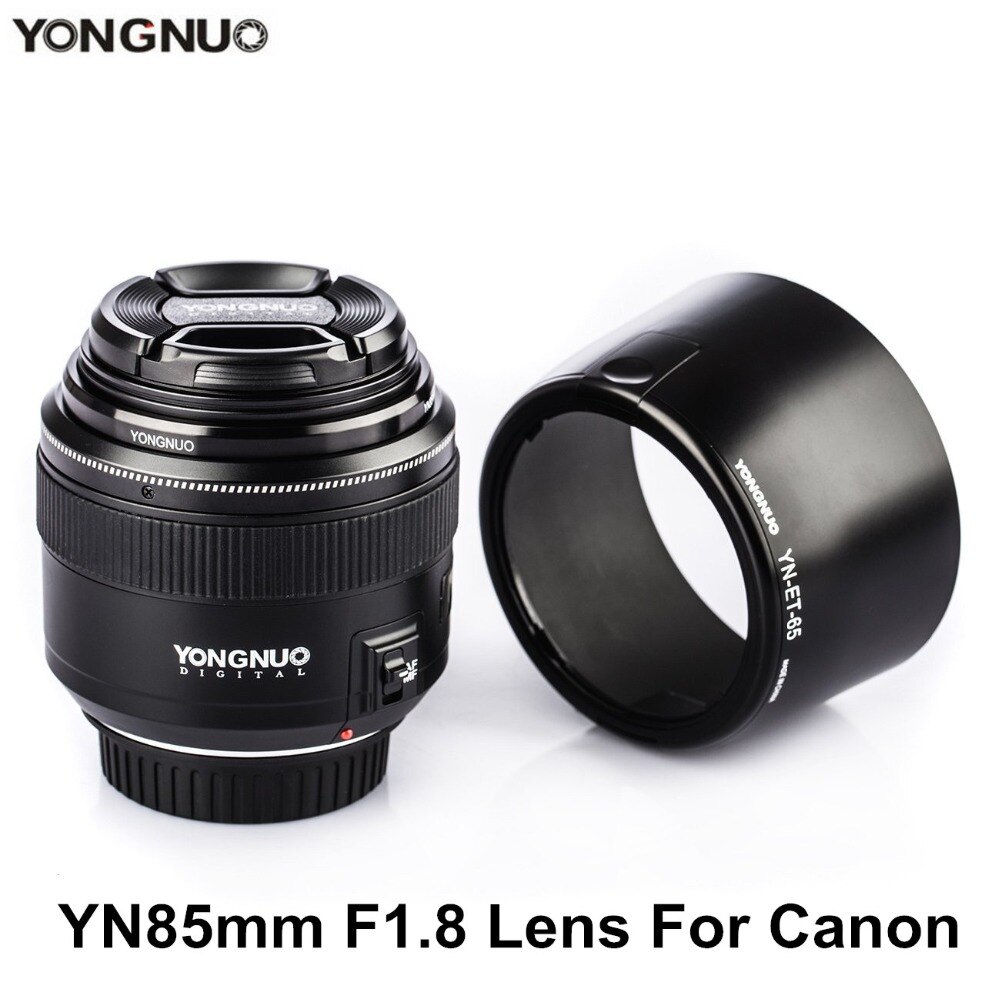 YONGNUO YN85mm F1.8 Lens AF / MF Standard & Medium Telephoto Prime Lens fixed focus lens For Canon EF Mount DSLR Camera Lenses