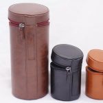Protective Camera Lens Case Bag Cover for Canon for DSLR Universal Camera Lenses PU Leather Pouch