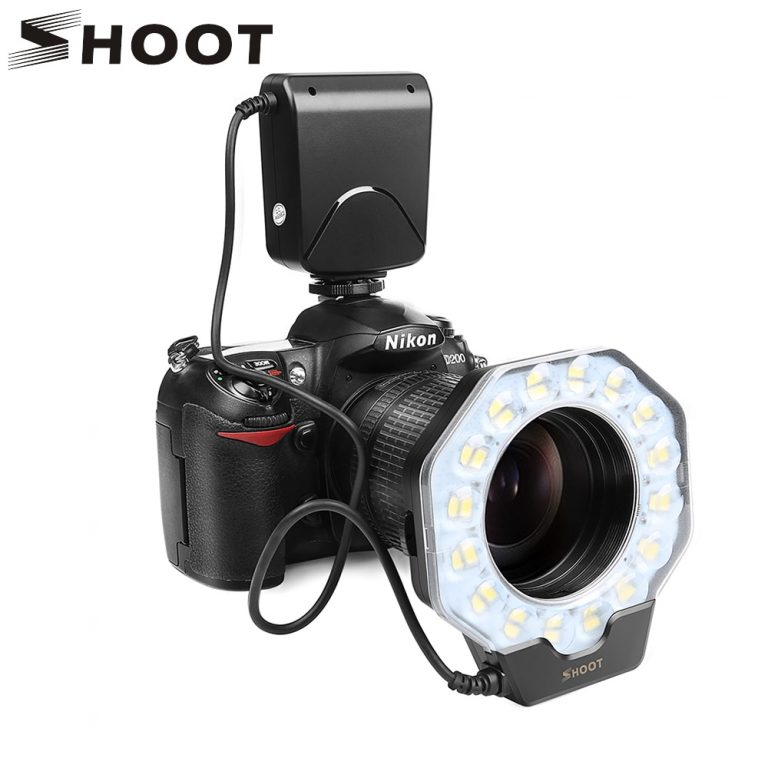 SHOOT Led Macro Ring Flash Light for Nikon D5300 D3400 D7200 D750 D3100 Canon 1300D 6D 5D Olympus e420 Pentax K5 K50 Dslr Camera 1 💡SHOOT LED Macro Ring Flash Light – Perfect for Precision DSLR Photography 📸✨