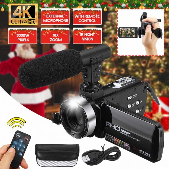Professional 30MP 4K HD Camcorder Video Camera Night Vision - Image 2