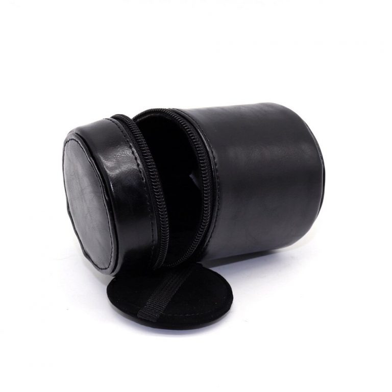 Secure Your Lens in Style with the YKMZGO Protective Camera Lens Case - Premium PU Leather Pouch for Canon, Nikon, Sony, Fuji, Pentax, and Panasonic DSLR Lenses