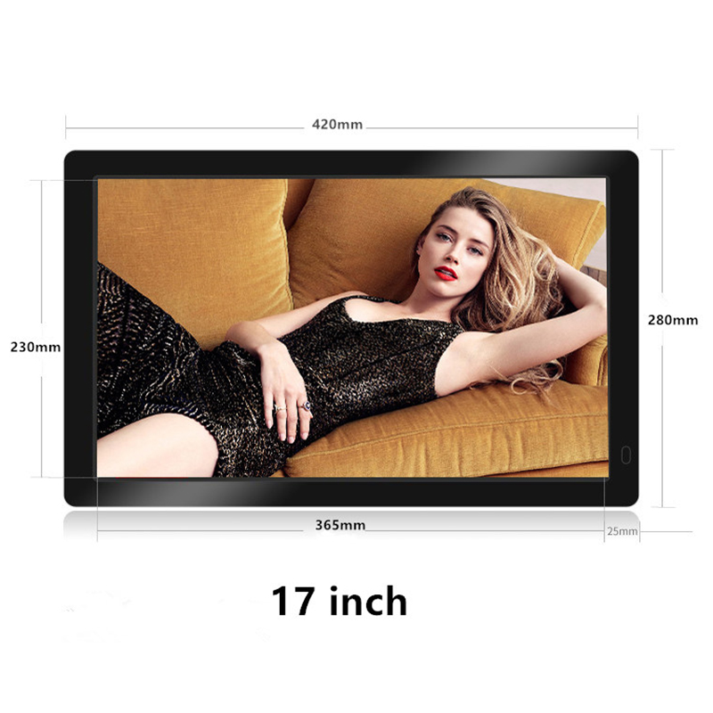 HDMI 17 Inch LED Backlight HD1440*900 Full Function Digital Photo Frame Electronic Album digitale Picture Music Video