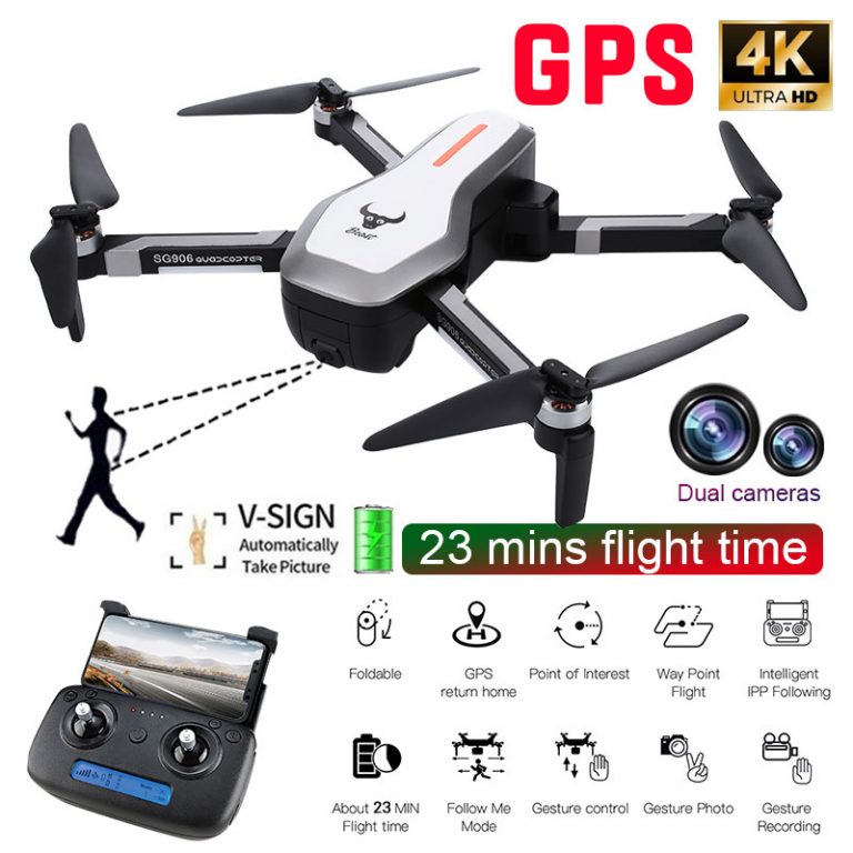 RC Drone GPS 5G WIFI FPV 4K Ultra HD Wide Angle Dual Camera Brushless