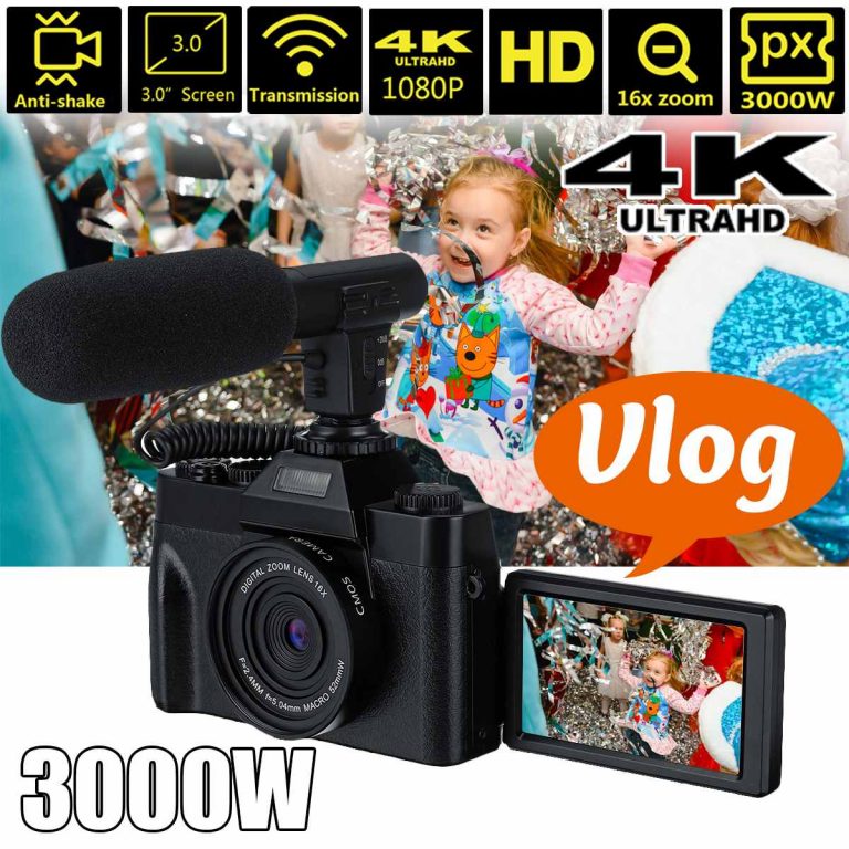 4K KOMERY Vlog Youtuber Camcorder 3000W 16X Super Definition