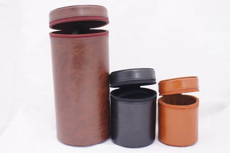 Protective Camera Lens Case Bag Cover for Canon for DSLR Universal Camera Lenses PU Leather Pouch 2 Leather Camera Lens Case Bag Cover for Canon DSLR Lenses