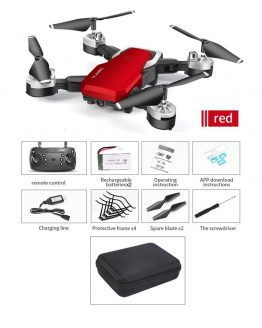 HJ28-1 Foldable 5MP Camera RC Drone Wifi FPV Altitude Hold Gesture Photo/video RC Quadcopter with Storage Bag & 2PCS Batteries