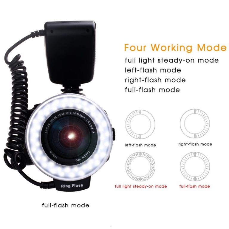 Macro LED Ring Flash Light External Flash for Nikon Canon