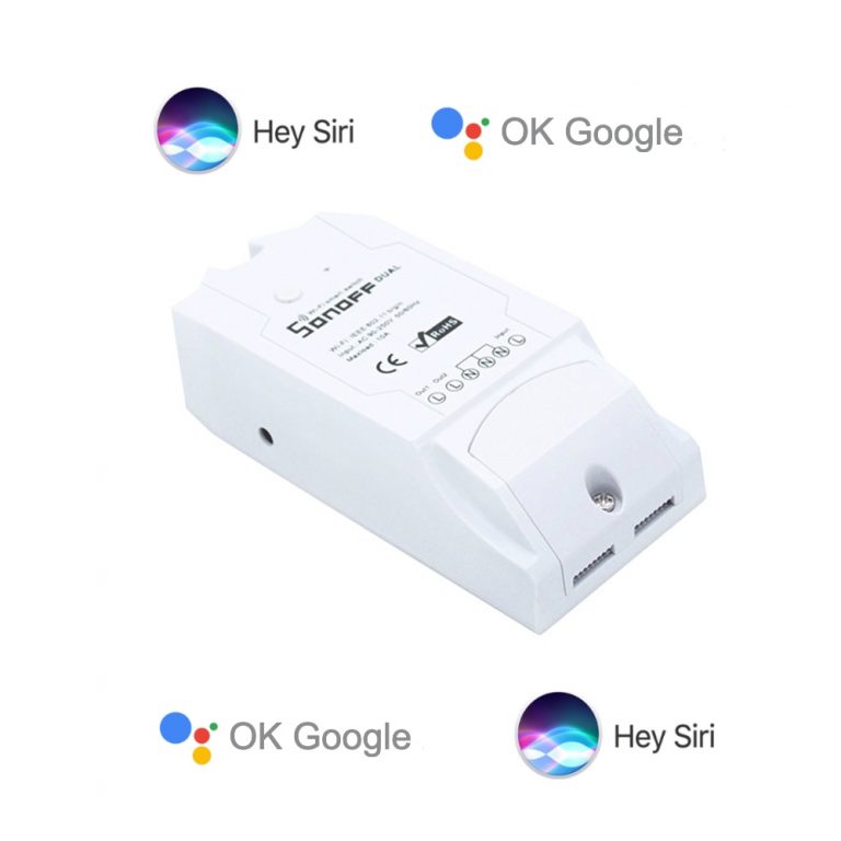 Sonoff Dual For Apple Homekit WiFi Garage Roller Shutter Blinds Curtain Smart Home Google Assistant Switch Remote Controller 3 SONOFF Dual Smart WiFi Switch for Garage Shutters, Curtains & Blinds – Works with HomeKit and Google Assistant