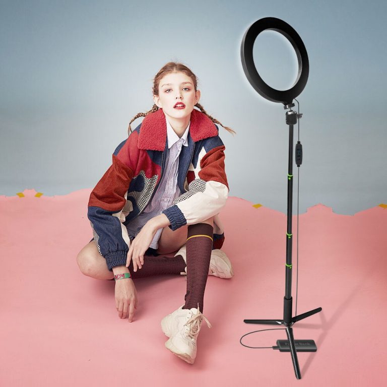 LED Ring Light with Tripod Bluetooth Remote for Makeup Artist