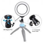 Dimmable Selfie LED Video Ring Light with Cold Shoe Tripod Ball Head for Tiktok