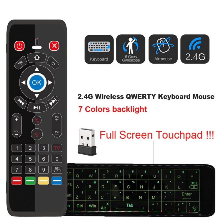Wireless Touchpad Keyboard 7 Backlit For Android TV Box