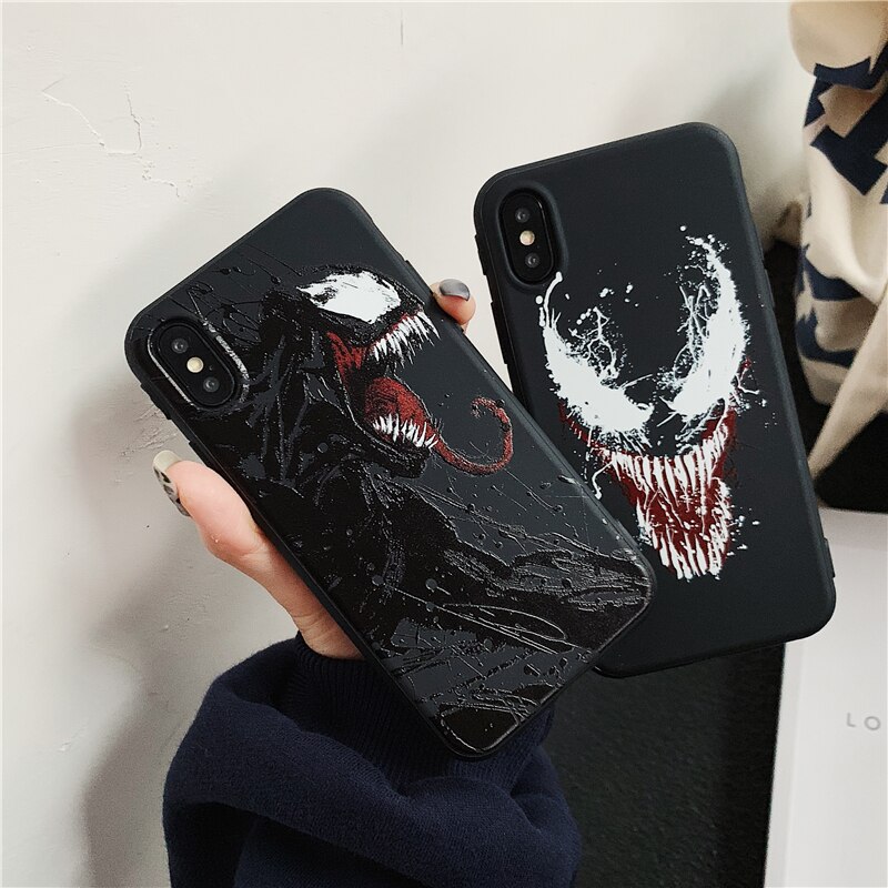 Cute Venom Pattern Phone Case For Samsung Note 10 8 9 plus S10 S10E S9 S8 S7 Edge A30 A50 A70 A80 A5 A8 A9 Cartoon Soft Cover