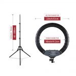 22-Inch LED Ring Light with 2M Foldable Tripod Stand – Perfect for TikTok, YouTube, and Professional Streaming