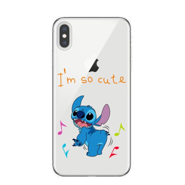 Phone Case for iPhone 11 Pro XS Max Cartoon Stitch Cover Soft Silicone Cases for iPhone X XR 8 7 6 6S Plus 5S SE Coque Cover 3 Phone Case for iPhone 11 Pro XS Max Cartoon Stitch