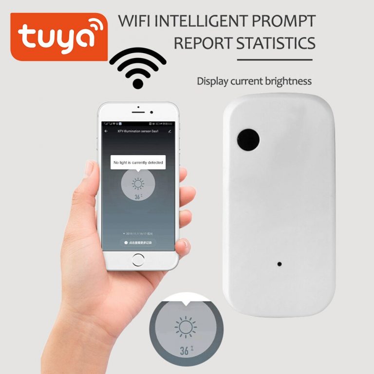 Tuya Light Sensor Brightness Detector Smart Home Security Linkage Illumination Sensor Wireless Remote Control Smart life App