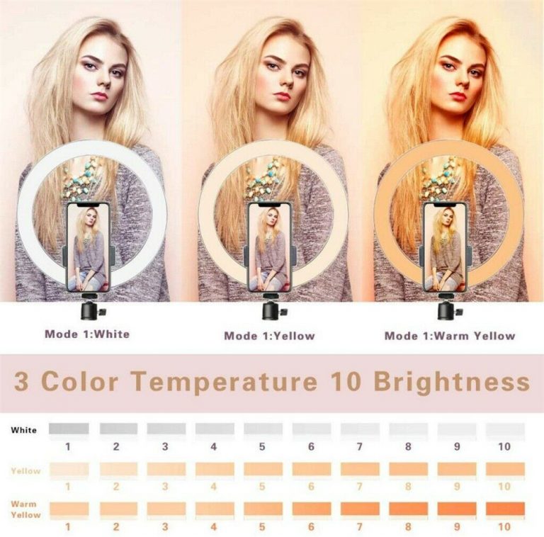 Tripod 26CM Selfie LED Ring Light with Stand For Youtube Tiktok
