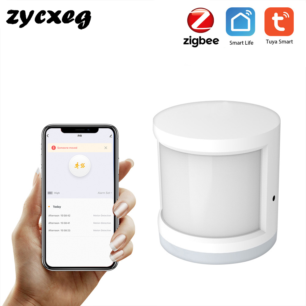 Tuya ZigBee PIR Motion Mini Sensor Wireless Passive Infrared Detector Smart Home Security Burglar Alarm Sensor APP Control