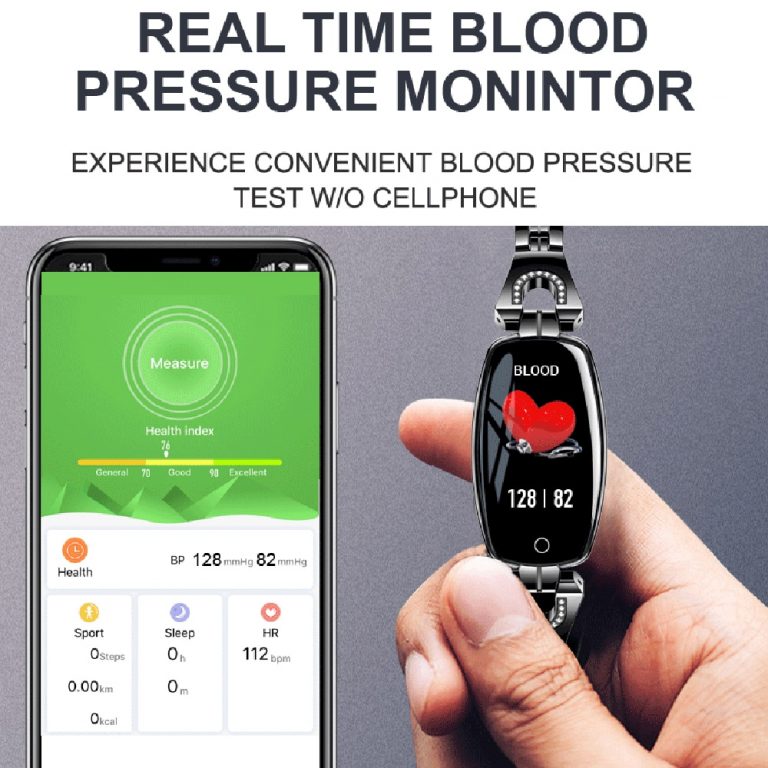H8 Smart Watch: Stylish Fitness Tracker with Heart Rate Monitoring, Waterproof Design for Active Women on the Go