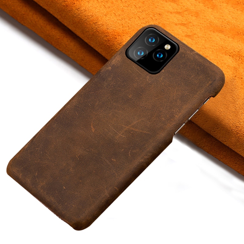 LANGSIDI Genuine PULL-UP Leather phone case for iphone 11 11Pro Max X XR XS MAX 6s 7 8 Plus 6 5 5S SE 2020 protection Back cover