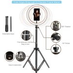 Dimmable LED Selfie Ring Light With 160 cm Stand Tripod