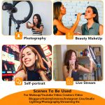 Studio Ring Lamp 26cm Selfie Ring Light with Tripod Camera