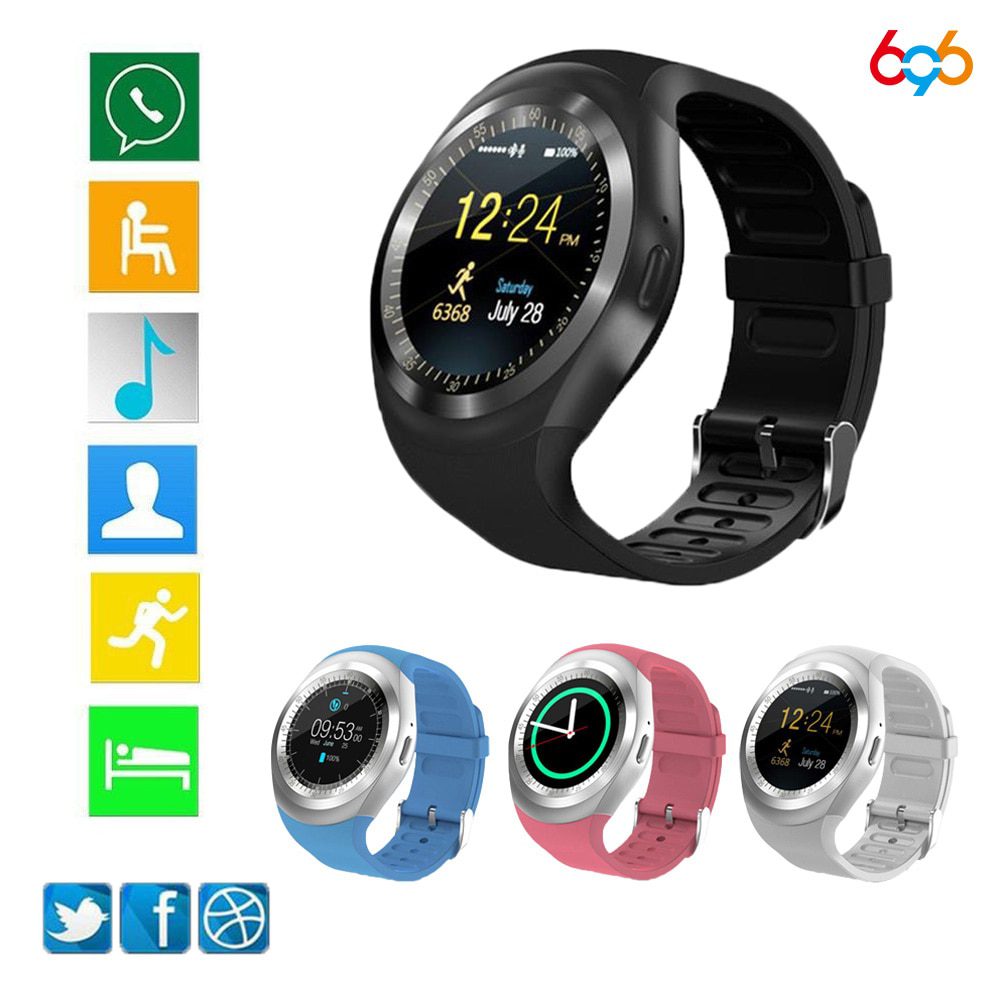 696 Bluetooth Y1 Smart Watch Relogio Android SmartWatch Phone Call GSM Sim Remote Camera kids Intelligent clock Sports Pedometer