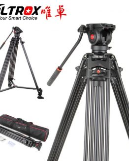 Viltrox VX-18M 1.8M Professional Heavy Duty Stable Aluminum Non-slip Video Tripod + Fluid Pan Head + Carry Bag for Camera DV