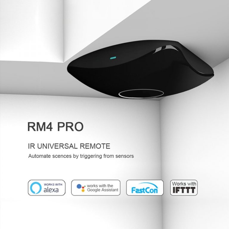2020 Broadlink RM4 Pro Smart Remote Controller WiFi IR RF Intelligent Smart Home Automation Compatible With Alexa Google Home 3 Control Everything Smarter – Broadlink RM4 Pro Smart Remote with IR & RF