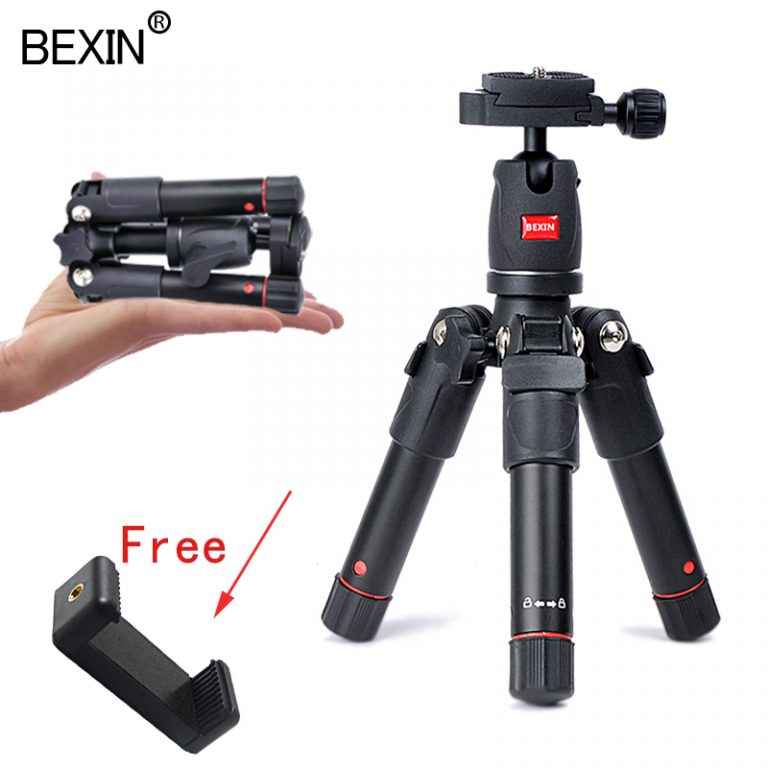 BEXIN mini tripod dslr desktop camera phone stand tripod flexible portable fold travel tripod for dslr camera with mini ballhead