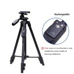 Professional Tripod with Bluetooth Remote – Ideal for DSLR Cameras and Smartphones