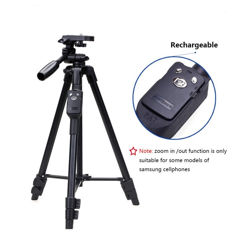 5218 Professional Tripod with Holder Bluetooth Remote for Iphone Samsung Xiaomi Phones Tripod Stand for Nikon/Canon DSLR Cameras 4 Professional Tripod with Bluetooth Remote – Ideal for DSLR Cameras and Smartphones