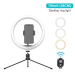 Bluetooth Remote Video Light Ring Light Lamp with Tripod Stand