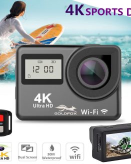 4K WiFi Action Camera 2.0" Touch Screen 12MP 170D Sports Camera 30M Underwater Waterproof Heltmet Video Recording Camera