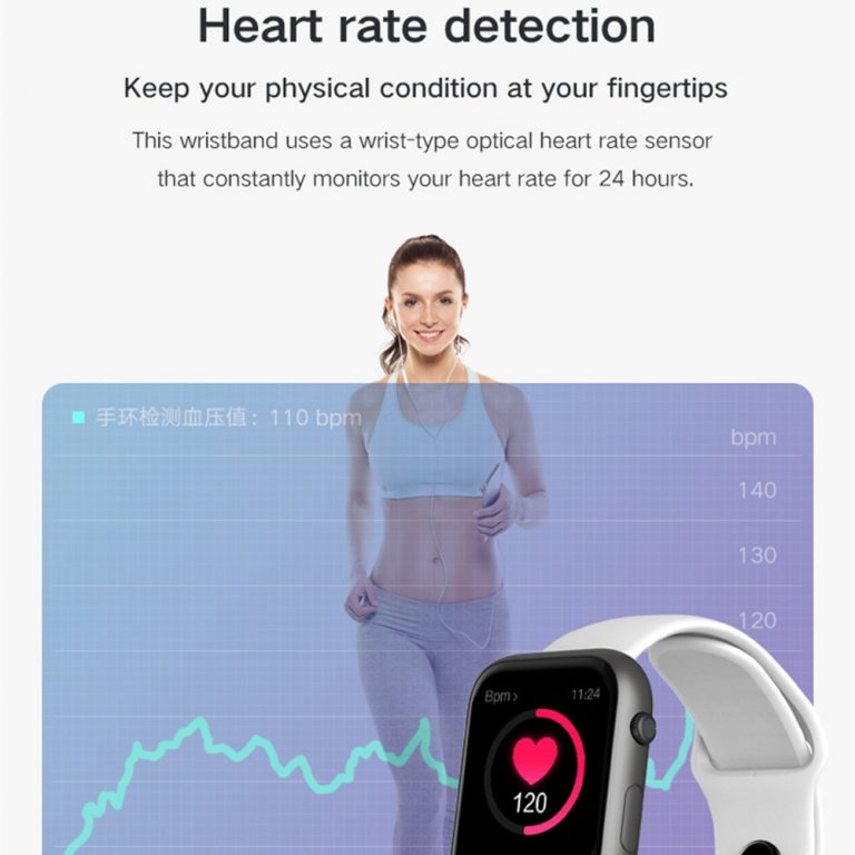 Heart Rate IP67 Waterproof Bluetooth ladies Sport Smartwatch
