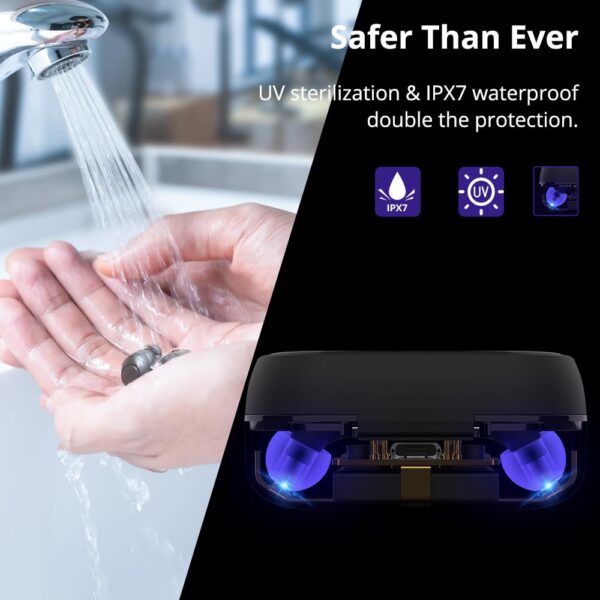Original Tronsmart Onyx Free UV sterilization TWS Wireless Earbuds Bluetooth Earphones aptX, IPX7 waterproof 35H Playtime Type-C 2 Original Tronsmart Onyx Free UV sterilization TWS Wireless
