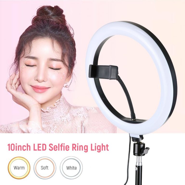 10inch Dimmable LED Selfie Ring Light With 0.5m/1.6m/1.9m/2m Tripod Stand Photographic Lighting Phone Clip For Youtube Tiktok VK 4 Illuminate Your World: 10inch Dimmable LED Selfie Ring Light ??