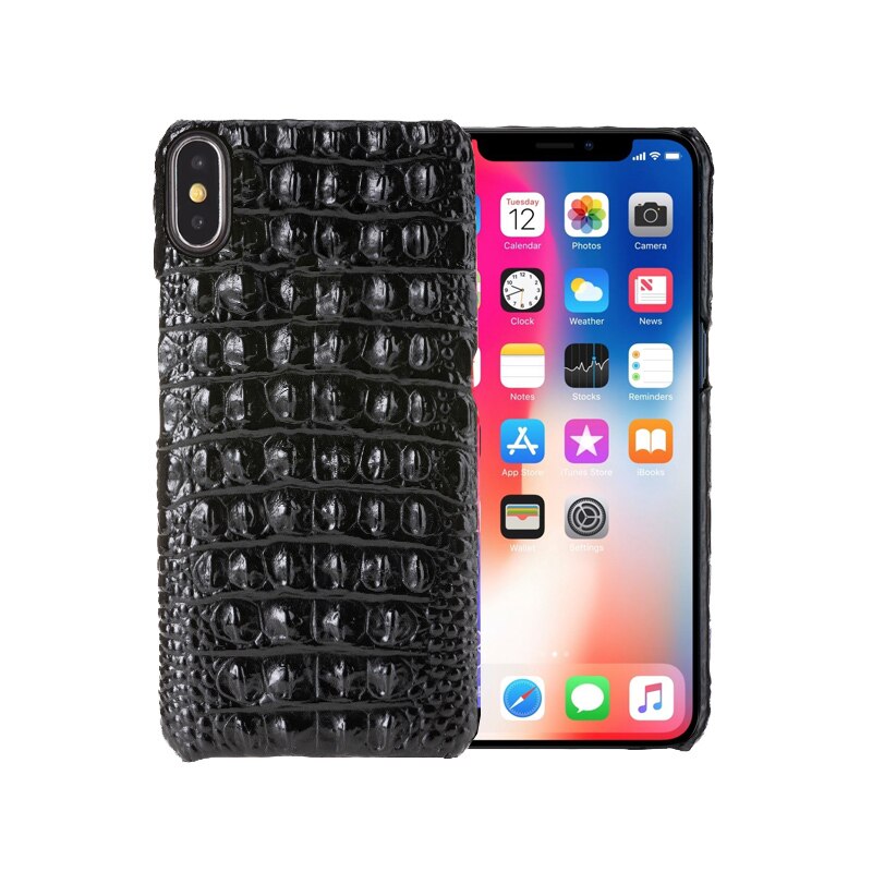 Natural leather mobile phone Case for Apple iPhone 7 8 Plus X Xs Max XR 11 Pro Max Myl-18k Luxury crocodile Grain
