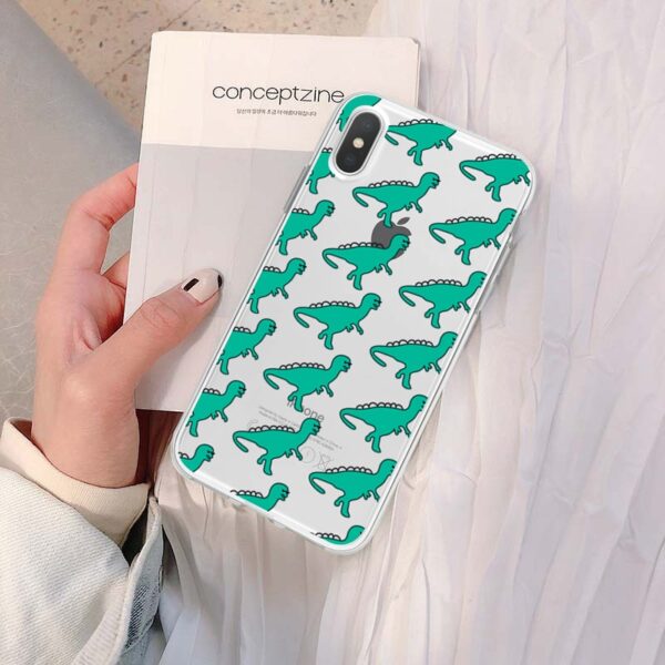 Cute Dinosaur Phone Case For iPhone xr 7 8 6 6S Plus X XS MAX 5 5S Cartoon Dinosaur Soft TPU Phone Cover For iPhone 8 7Plus 11 3 Cute Dinosaur Phone Case For iPhone xr 7 8 6 6S