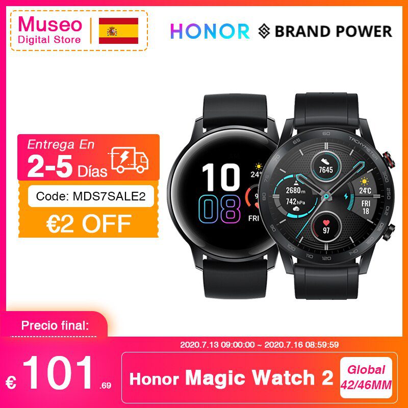 Global Version Honor Magic Watch 2 Smart Watch Bluetooth 5.1 Blood Oxygen Phone Call Smartwatch Up to14 Days 50m Waterproof