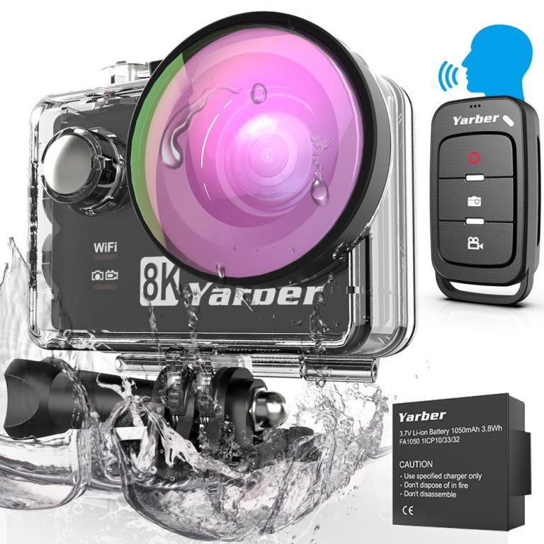Yarber 8K WIFI Action Camera 4K 60fps 20MP HD 40M Waterproof Voice Remote Control Action Cam Motorcycle Helmet Sports Video Cam 1 Yarber 8K WiFi Action Camera – 4K 60fps, 20MP, Waterproof Sports Cam for Motorcycle, Helmet & Outdoor Adventures