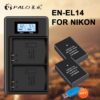 ENEL14 camera battery+LCD USB Dual Charger for Nikon