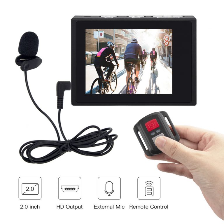 4K Sports Action Camera With EIS Function Remote Controller External Mic