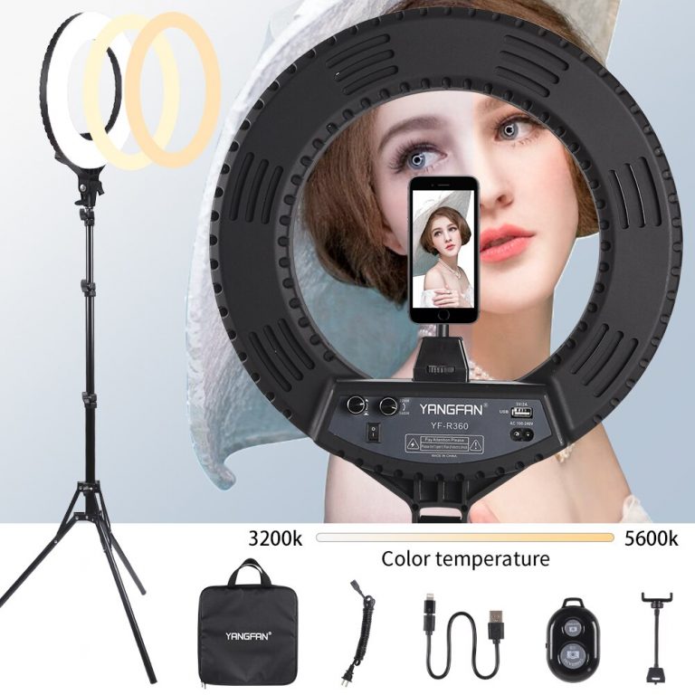 YANGFAN 14 inch Ring Light Kit for Tiktok,Cirlce Light with Tripod Stand (YF-R360)