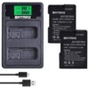 EN-EL14 EN-EL14a Battery+LCD Dual Charger with Type C Port for Nikon P7800,P7700,P7100,P7000,D5600,D5500,D5300,D5200,D5100,D3200