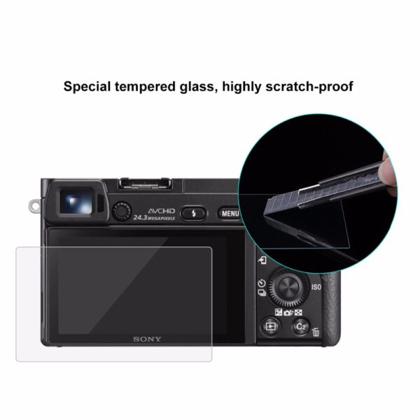 Sony A6000 Curved Edge 9H Surface Hardness Tempered Glass LCD Screen Protector