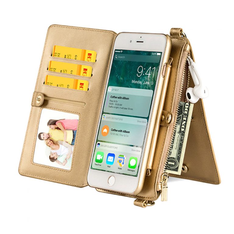 Leather Wallet Bag Case for iPhone 11 Pro XR XS