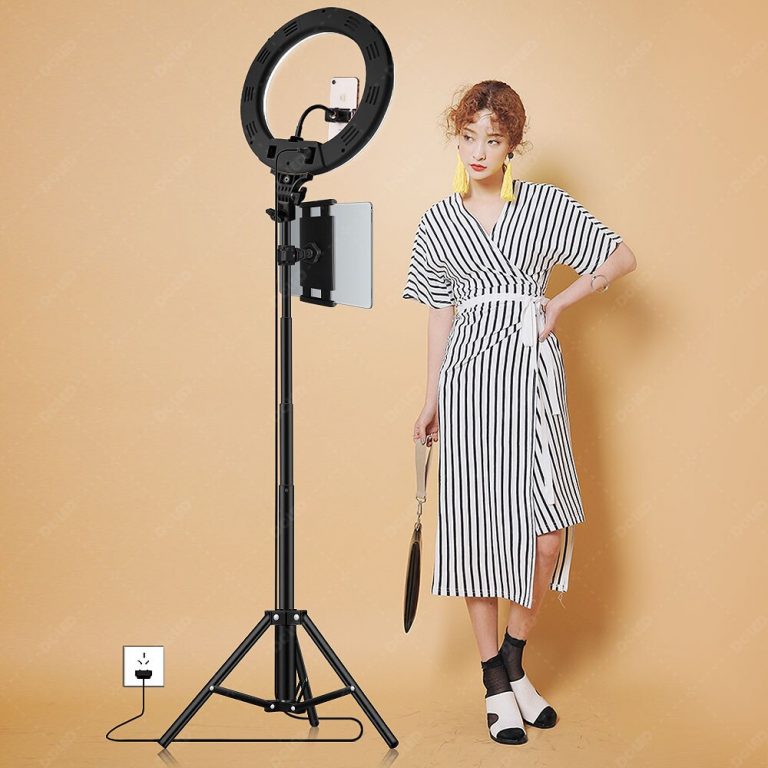 LED Ring Light with Remote Dimmable Ringlight Tripod for Studio