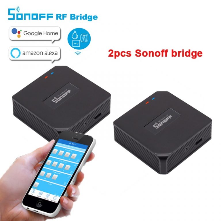 2pcs Sonoff RF Bridge WiFi 433mhz Wireless Smart Home Automation Universal Switch Intelligent Domotica WiFi Remote RF Controller