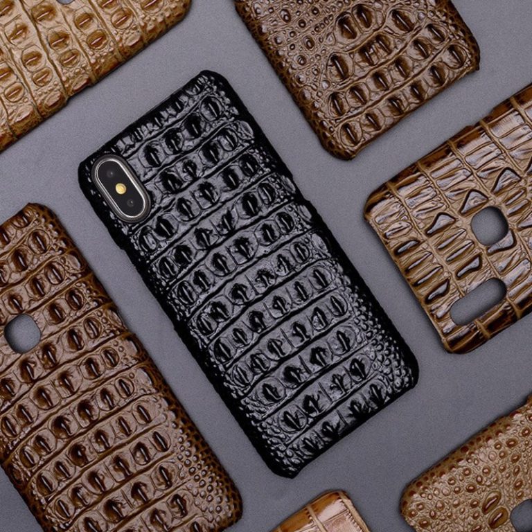 Natural leather mobile phone Case for Apple iPhone 7 8 Plus X Xs Max XR 11 Pro Max Myl-18k Luxury crocodile Grain 2 Natural leather mobile phone Case for Apple iPhone