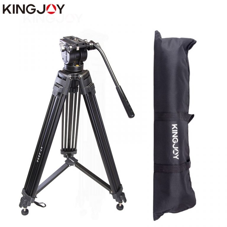 Kingjoy VT-2500 Professional Light Weight Aluminum Camera Tripod Stand Holder Stable Fluid Damping Tripod Kit For All Models 1 VT-2500 Professional Video Tripod: Unleash Your Filmmaking Creativity with Stability and Ease